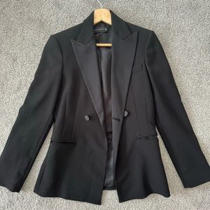 ZARA SILK BLACK TUX BLAZER